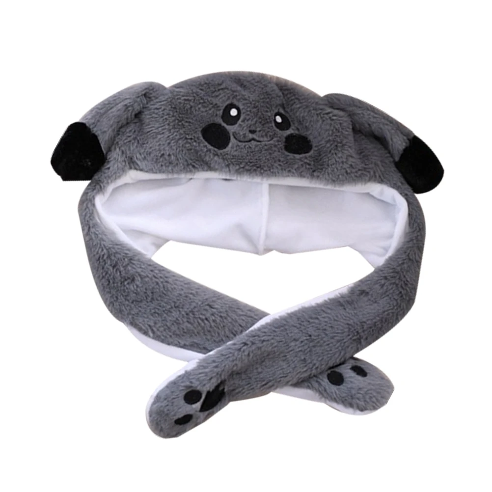

Winter Animal Cap Faux Hat Dancing Toys Hamster Moving Ears Cartoon Headwear Cozy Warm Soft Trendy