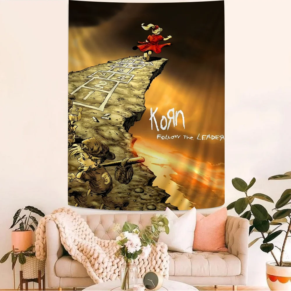 K-korn-Rock Hippie Wall Hanging Tapestries Bohemian Wall Tapestries Mandala INS Home Decor