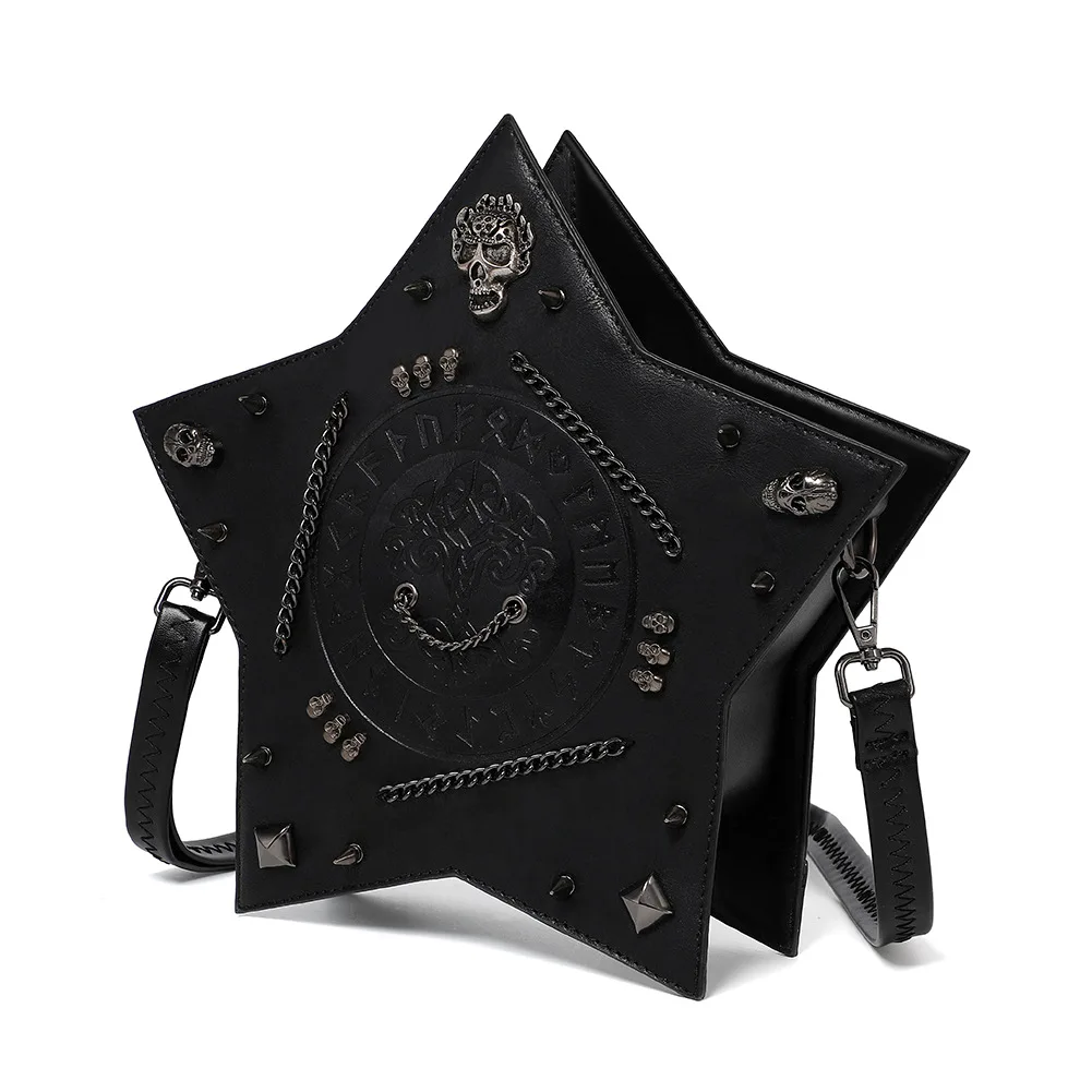 New Bag Women, Goth Niche Women's Backpack, Heavy Industry Skull Head Single Shoulder Oblique Span Bag Ladies Hand Bags