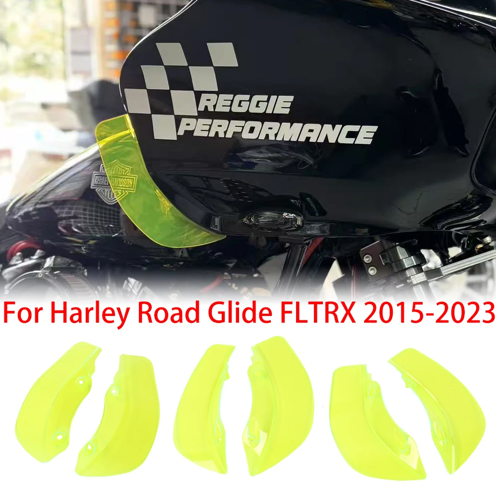 

Широкие воздушные дефлекторы для Harley Road Glide FLTRX 2015-2023, защита крыльев обтекателя ПК, защита от ветра на заказ