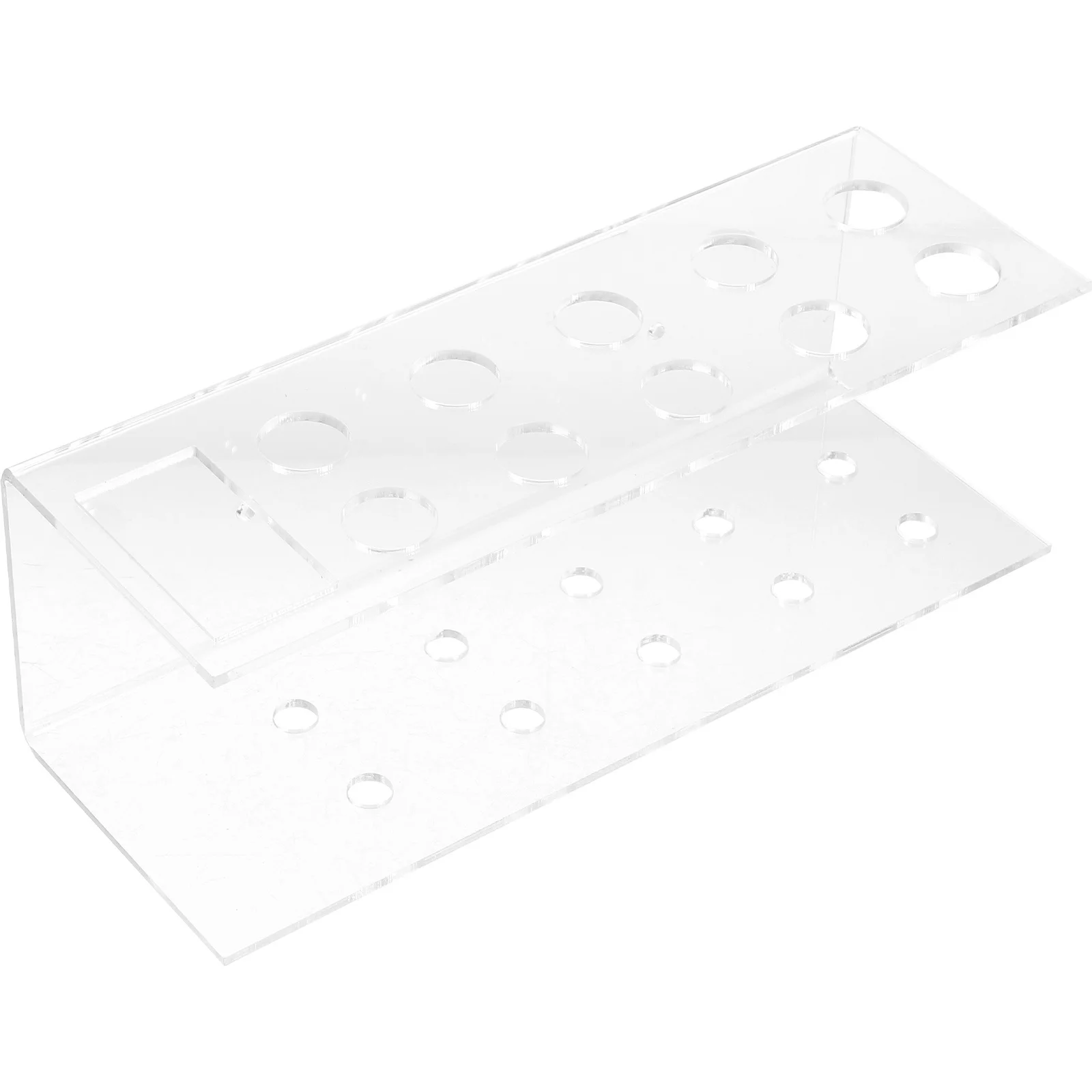 

Acrylic Markers Holder 10-Holes Desk Organizer Portable Pen Stand Clear Marker Storage Rack for Office and School