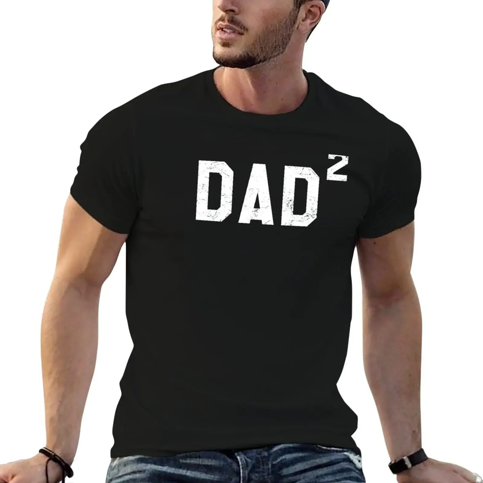 Dad of two twin kids T-Shirt customizeds designer shirts anime tshirt boys animal print Short sleeve tee men