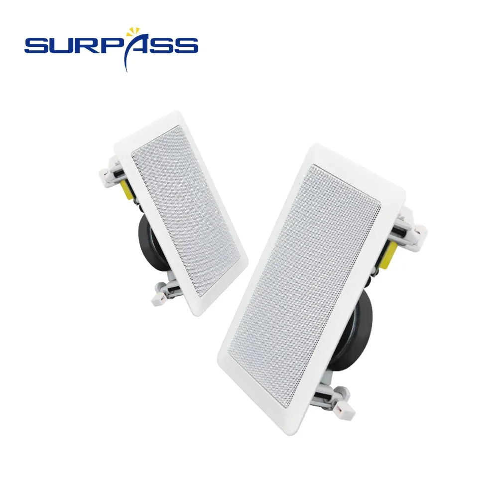 10W Rectangular Ceiling Speaker Dustproof Recessed In Ceiling Wall Speaker Audio Sound System for Home Apartment Classroom Gym