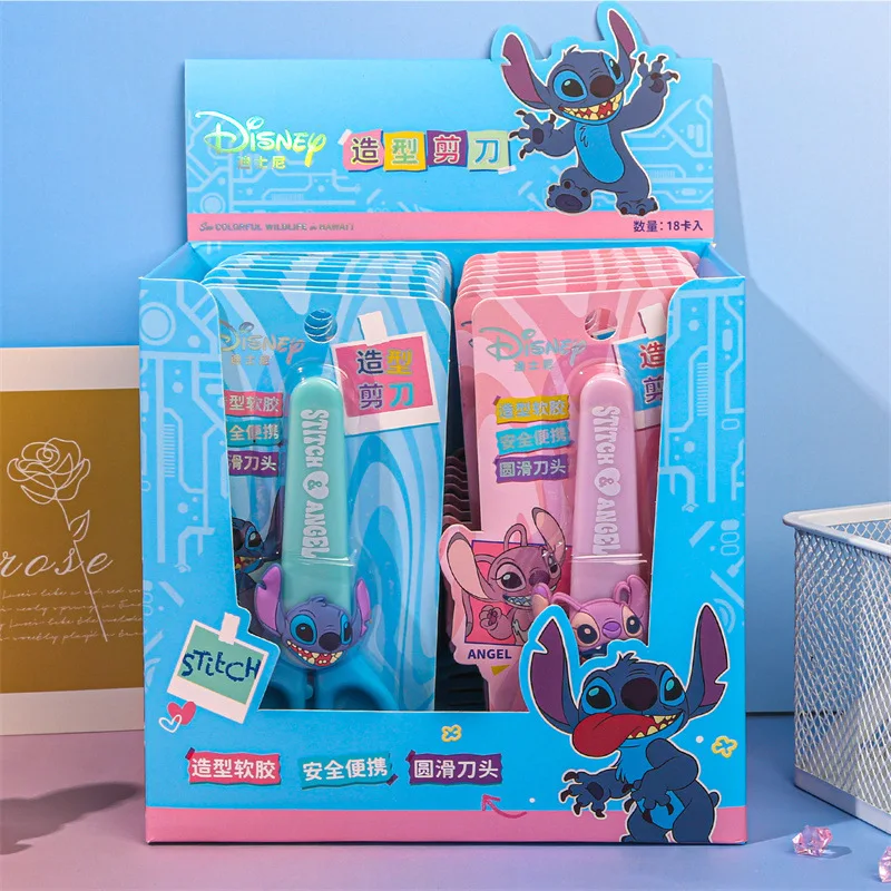 New Disney Stitch Scissorslilo & Stitch Kids Safty Scissors Cartoon Student Office Stationery Scissors School Supplies Gift