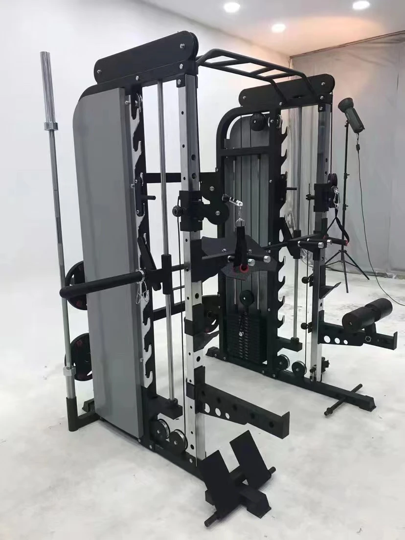 Gym Mutli Function Station Fitness Equipment Gym Multi Smith Machine/Power Rack/Cable Crossover Multi-Function Trainer