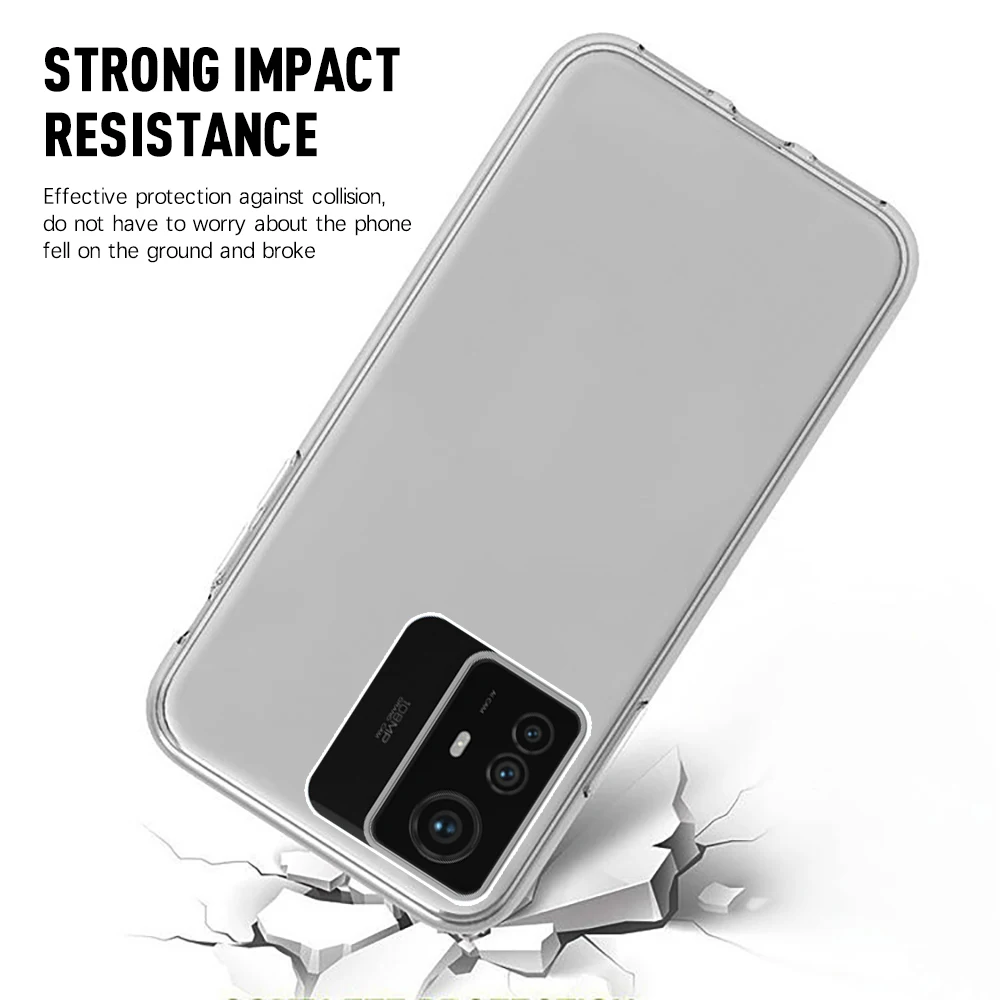 360° Full Body Double Case for Xiaomi Redmi Note 12S Transparent soft TPU Silicon Cover Redmy Note 12 S Note12s Protection Shell