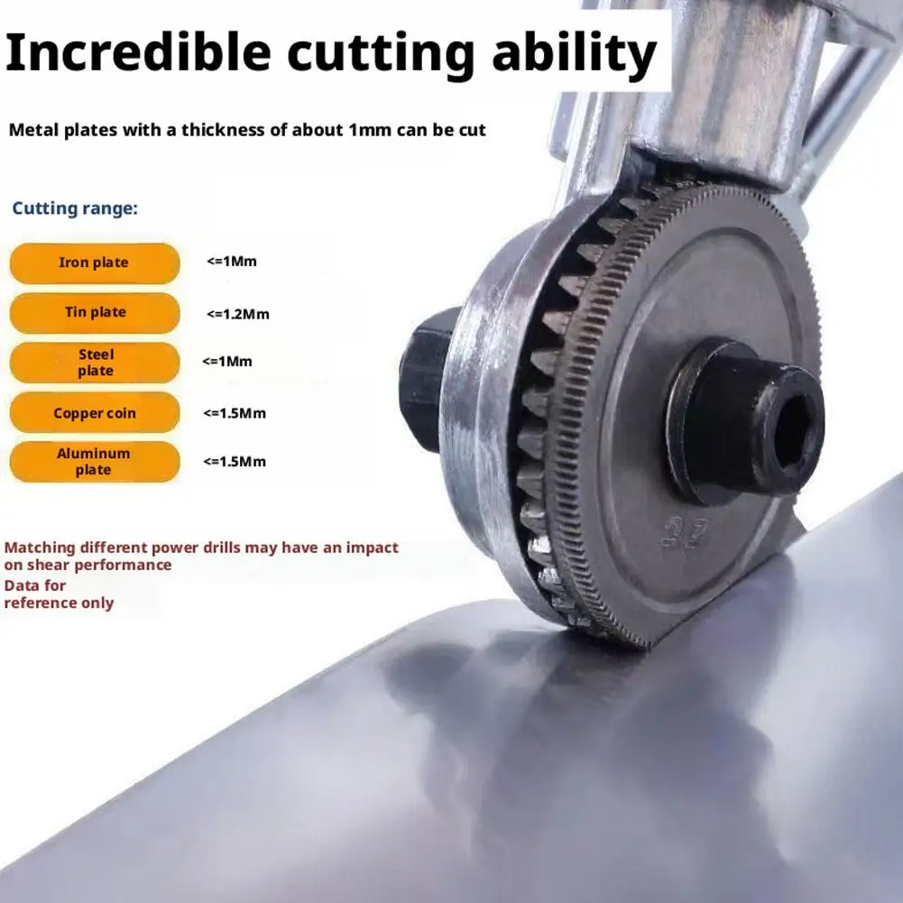 Electric Drill Plate Cutter Metal Sheet Cutting Tool Multi-Function Conversion Lithium Drill Universal Punching Scissors Machine