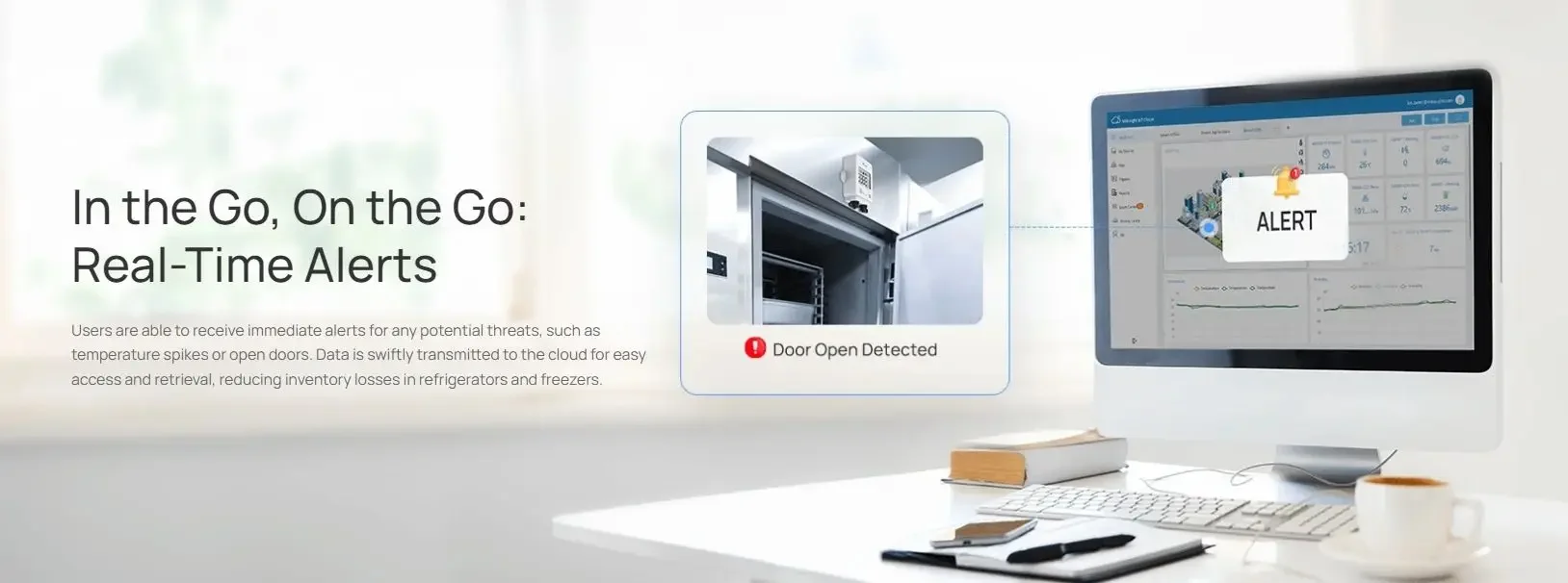مستشعر IOT Milesight TS302 LoRaWAN HACCP مستشعر درجة الحرارة اللاسلكي للطعام