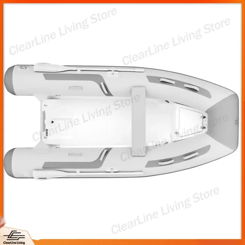 3M 3.3M Inflatable Boat Fiberglass Hull Hypalon Mini Keel Pontoon Small Fishing Dinghy Rubber Raft Canoe Kayak for Lake River