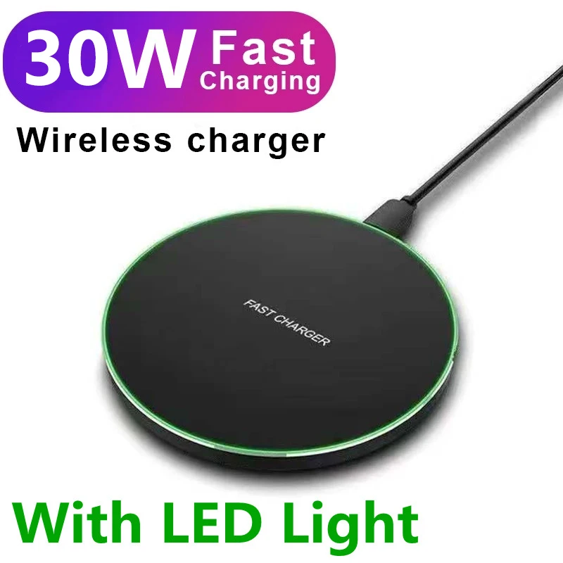 30W Wireless Charger Type C Power Bank USB Fast Charging Pad For iPhone 14 13 12 11 Pro Max X 8 Samsung S23 S22 Xiaomi Chargers
