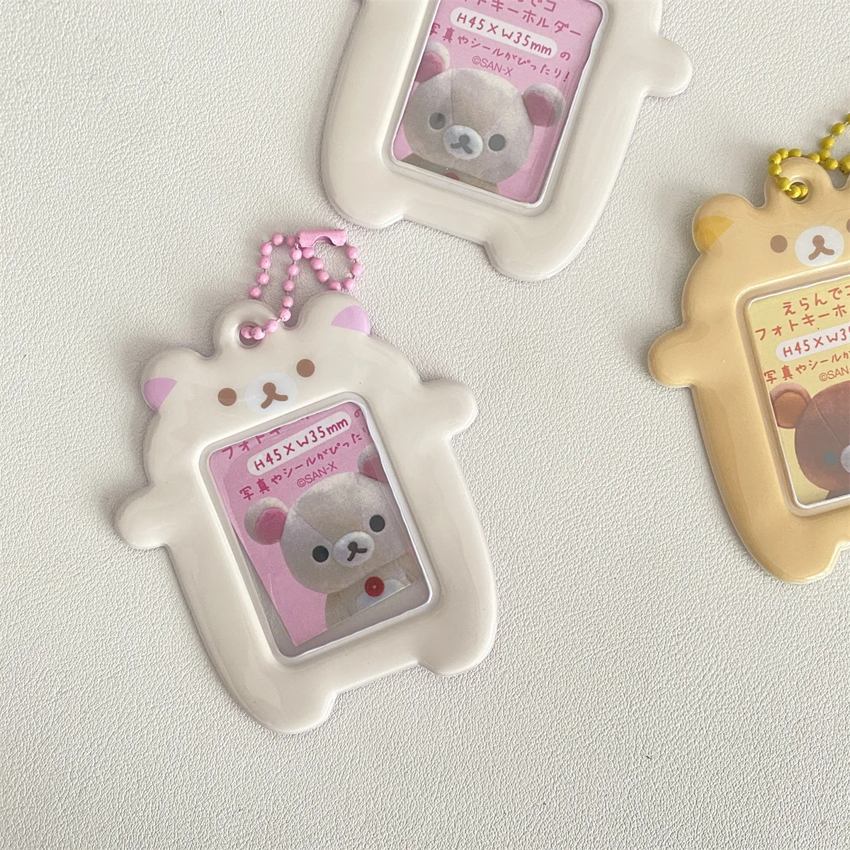 Cute and easy bear 2 inch ID photo card cover headshot protective cover pendant