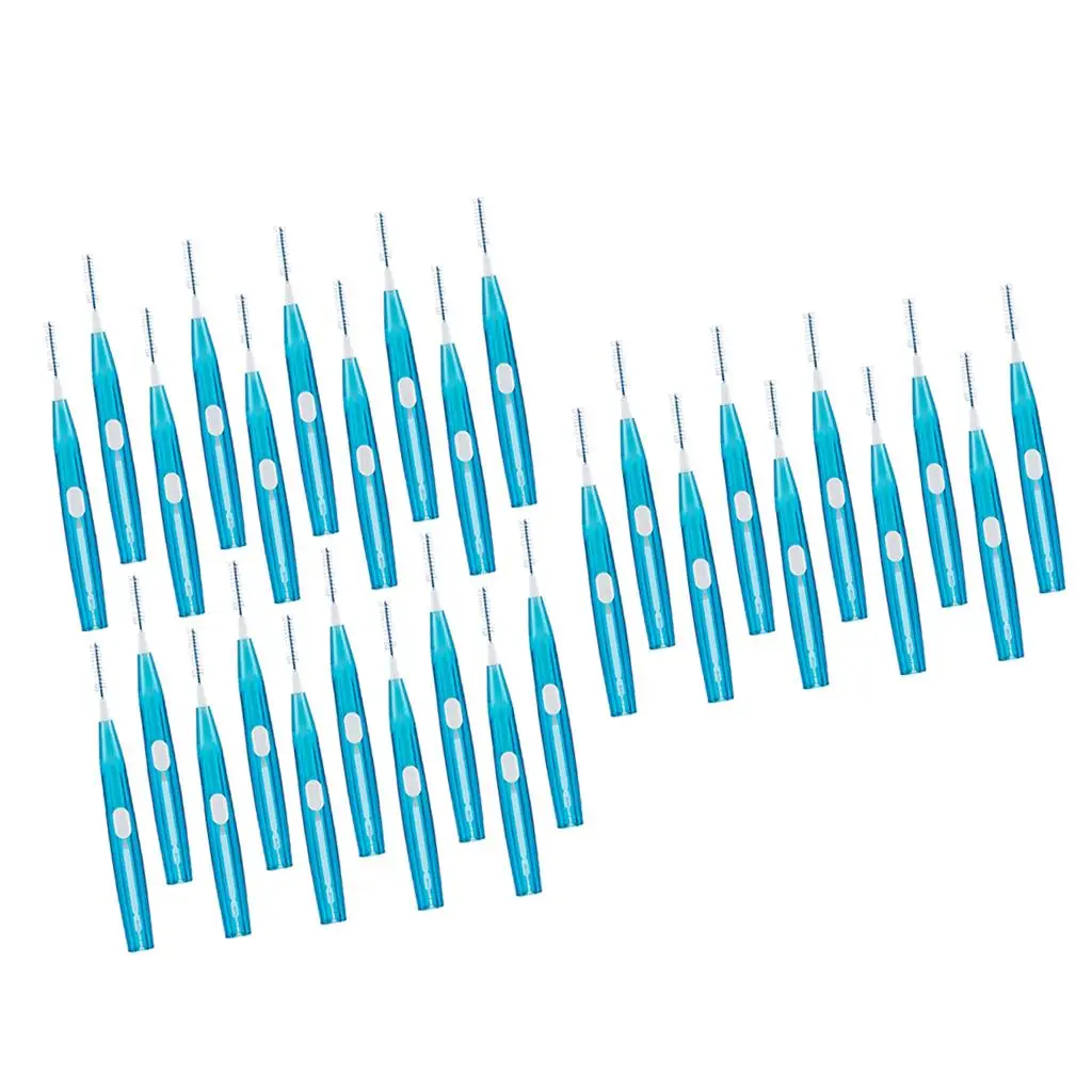 

Портативный набор межзубных кистей для зубной нити, 30 шт., щетки для зубочисток, очиститель зубов для ортодонтии