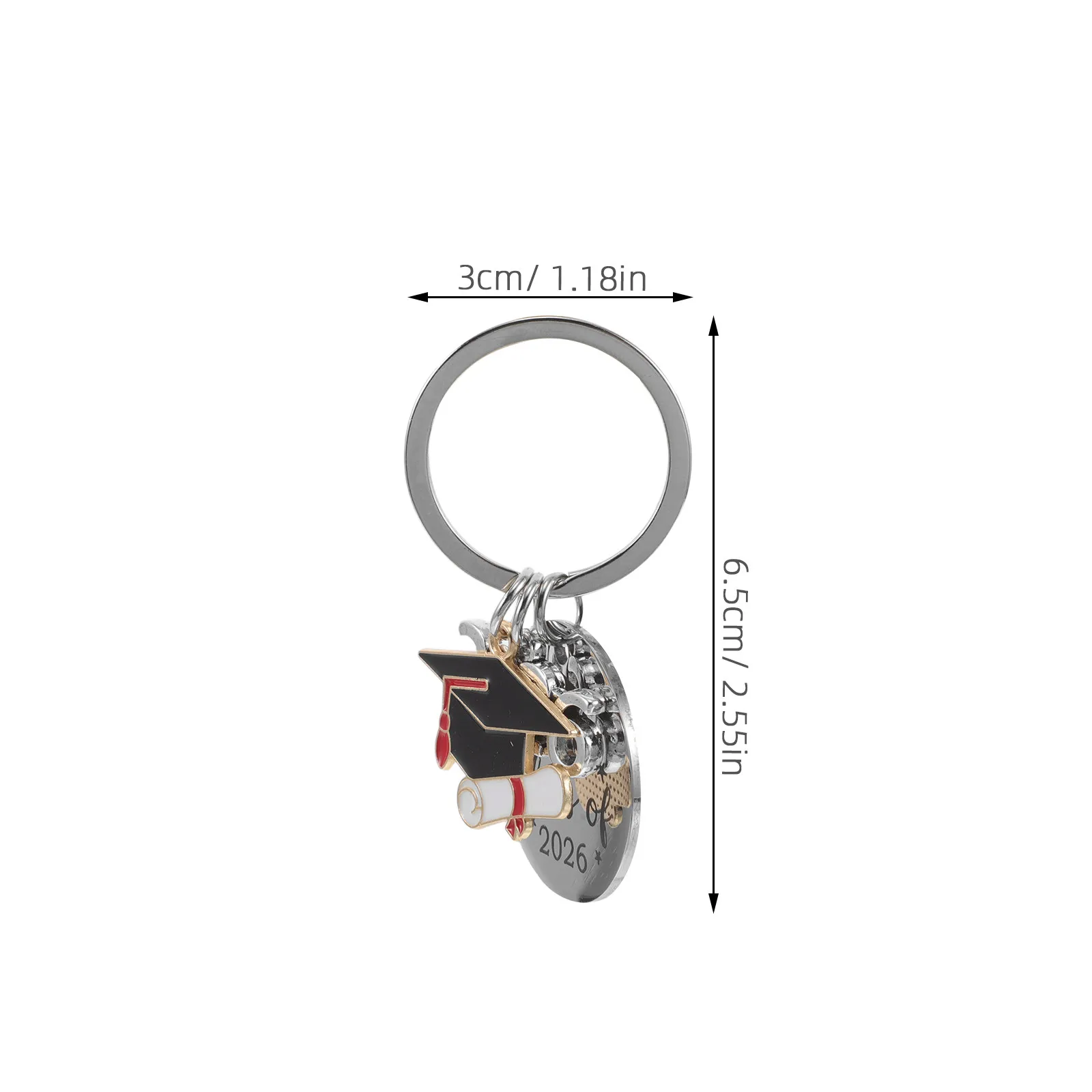 Senior 2026 Graduation Keychain High School College Present Inspirational Graduation Keepsake for Women Men Master Phd Graduates view 5