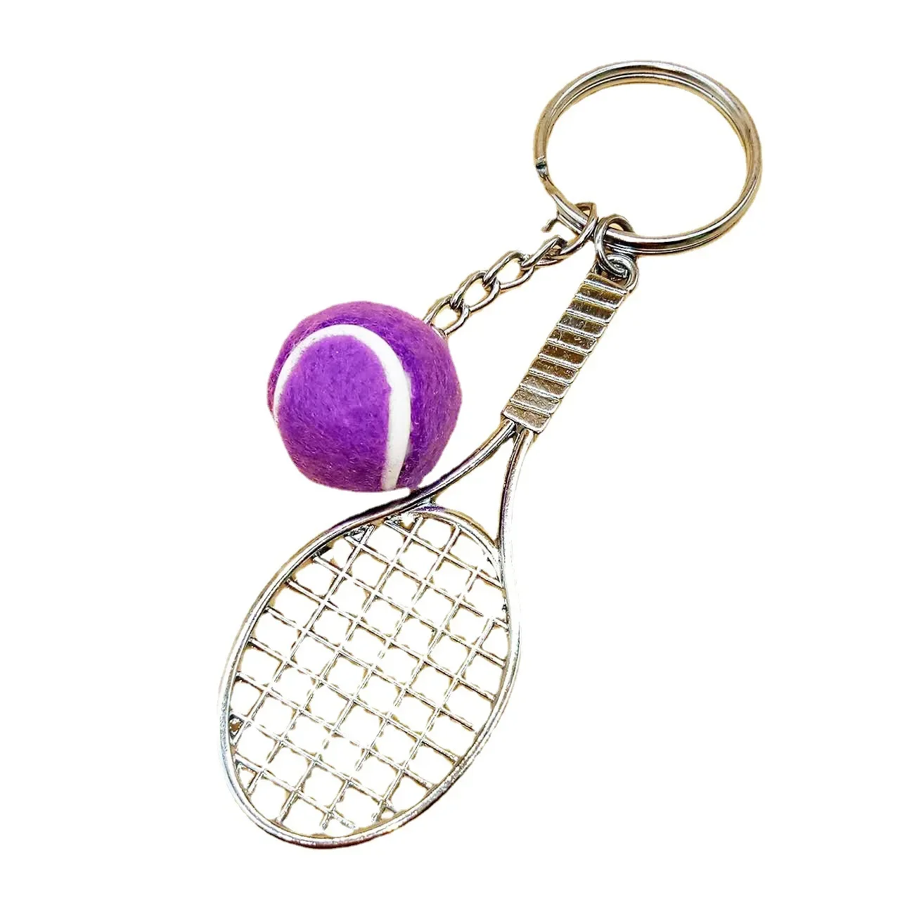 Creative Alloy Tennis Key Ring Tennis Racket Key Ring Pendant Sports Advertising Promotional Gifts Free Shipping DIY Jewelry.