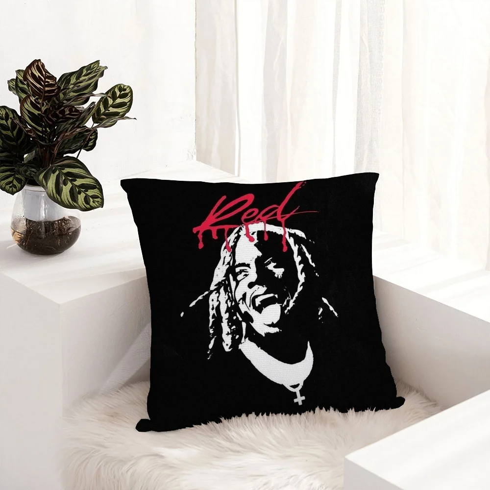 Rapper T-Trippie Cool R-Redd Pillow Case Plush Fabric Soft Pillowcase Double Sided Print Sofa Cushion Cover Throw Pillow Cover