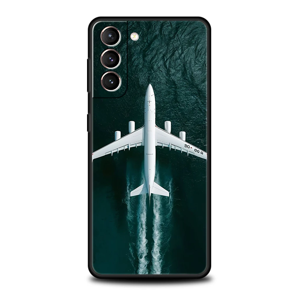 Крутой чехол для телефона с самолетом для Samsung Galaxy S25 Edge S24 S23 S22 Ultra S20 S21 FE 5G S10 S9 Plus S10E Soft Cover
