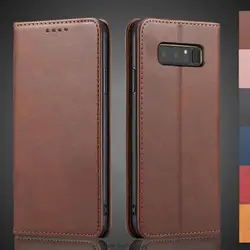 Magnetic attraction Cover Leather Case for Samsung Galaxy Note8 N950F Galaxy Note 8 Holster Flip Case Wallet Bags Fundas Coque