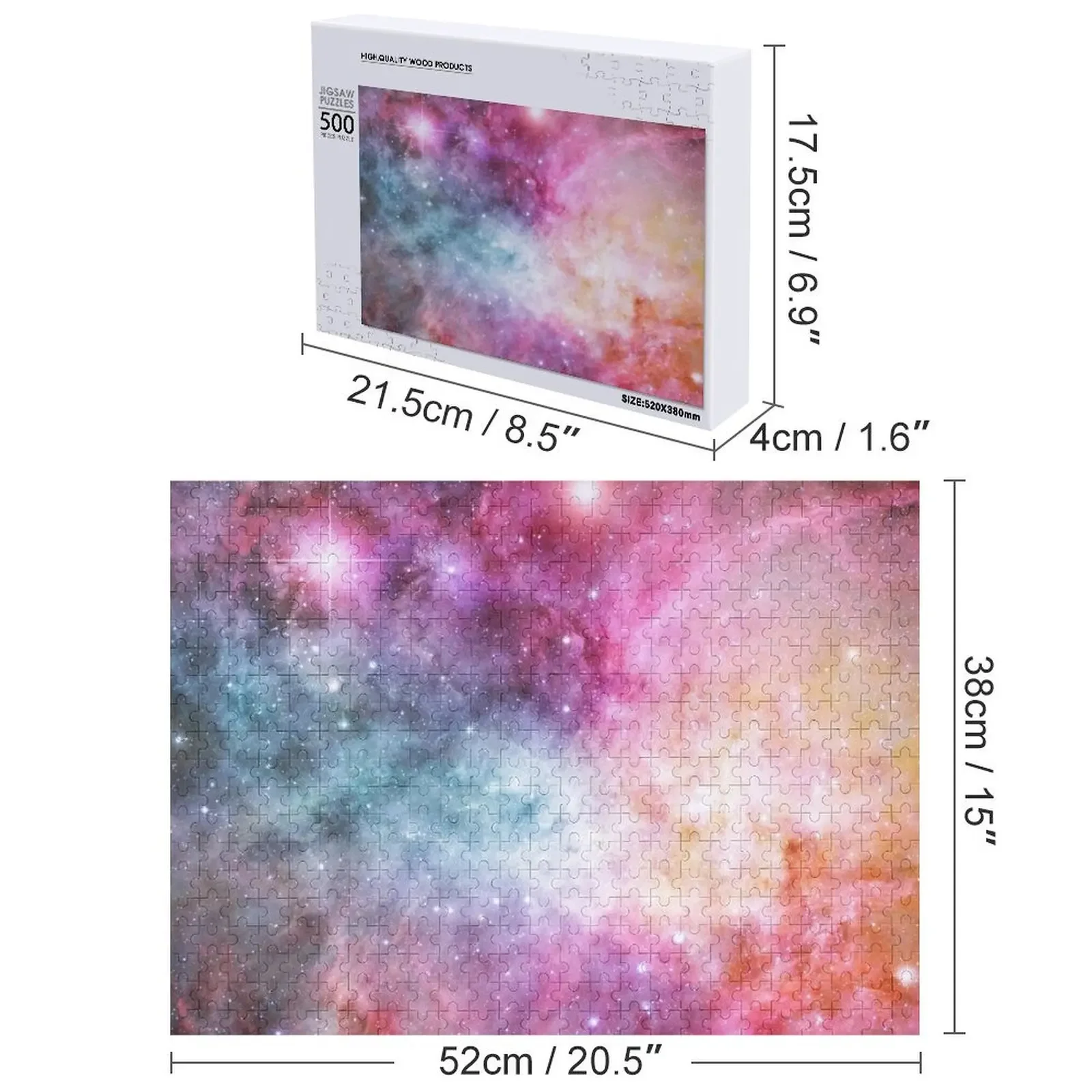 Розовая туманность, космическая головоломка, деревянное имя, аниме, подарки на заказ, головоломка