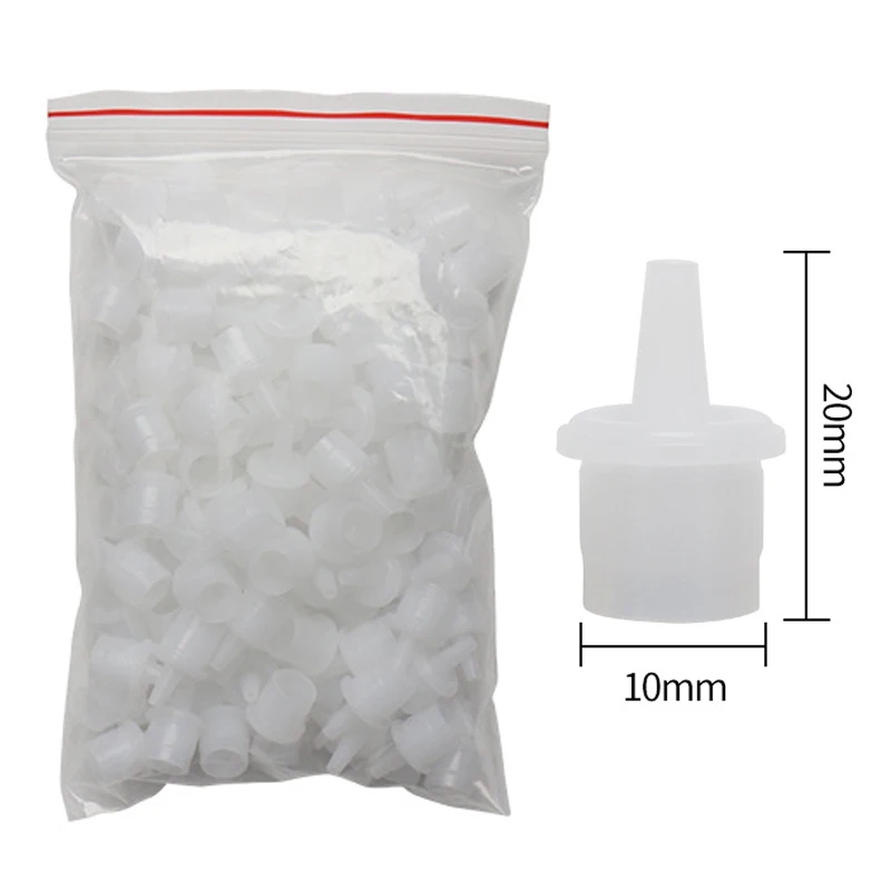 10/20/30/50/100Pcs Universal Eyelash Glue Bottle Plug Adhesive Cup Nozzle Eyelashes Glue Bottle Mouth Replace Head Special Plug
