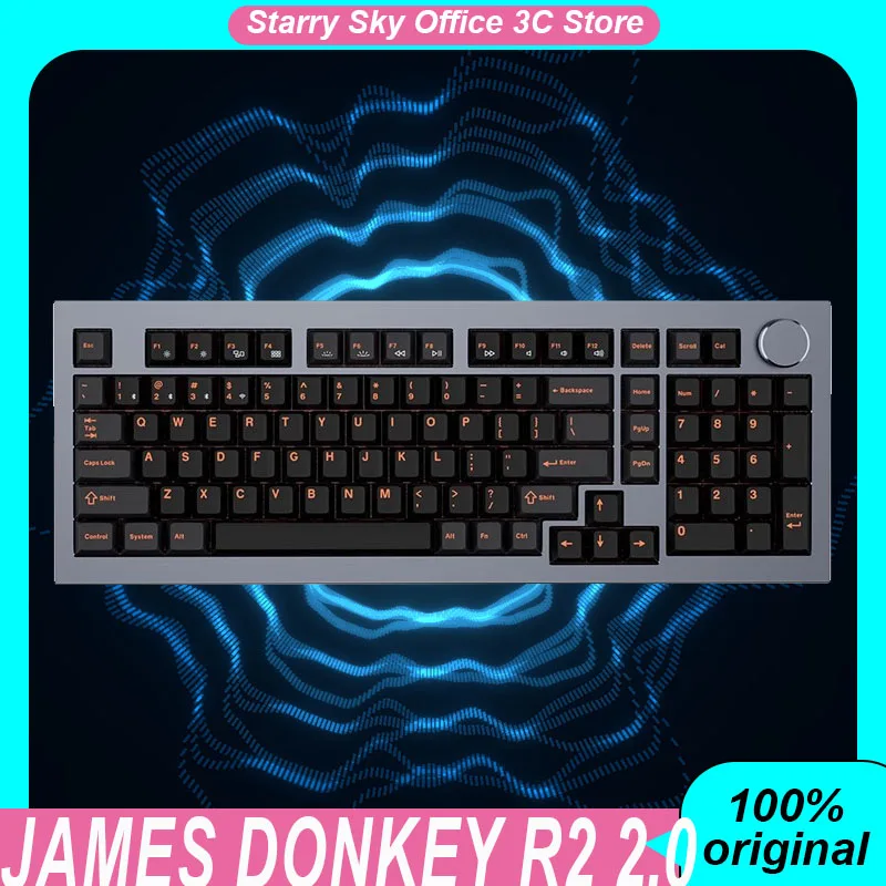 James Donkey R2 2.0 Mechanical Keyboard Aluminum Alloy Wireless Tri Mode Gasket Structure Low Latency Customized Gaming Keyboard