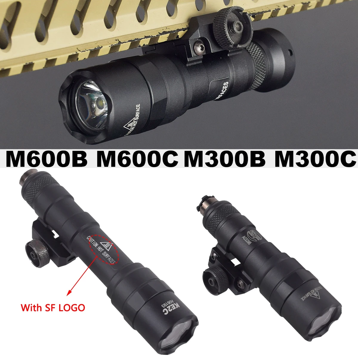 

Tactical Surefire M300 M300B M300C M600B Airsoft Powerful Flashlight Tactical Scout Rifle Weapon Gun Light Dual Function Switch