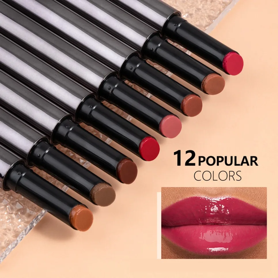 Vegan Mirror Gloss Lipstick Moisturizing Long Lasting Multi Color Press Lipstick Private Label Custom Logo Makeup Wholesale