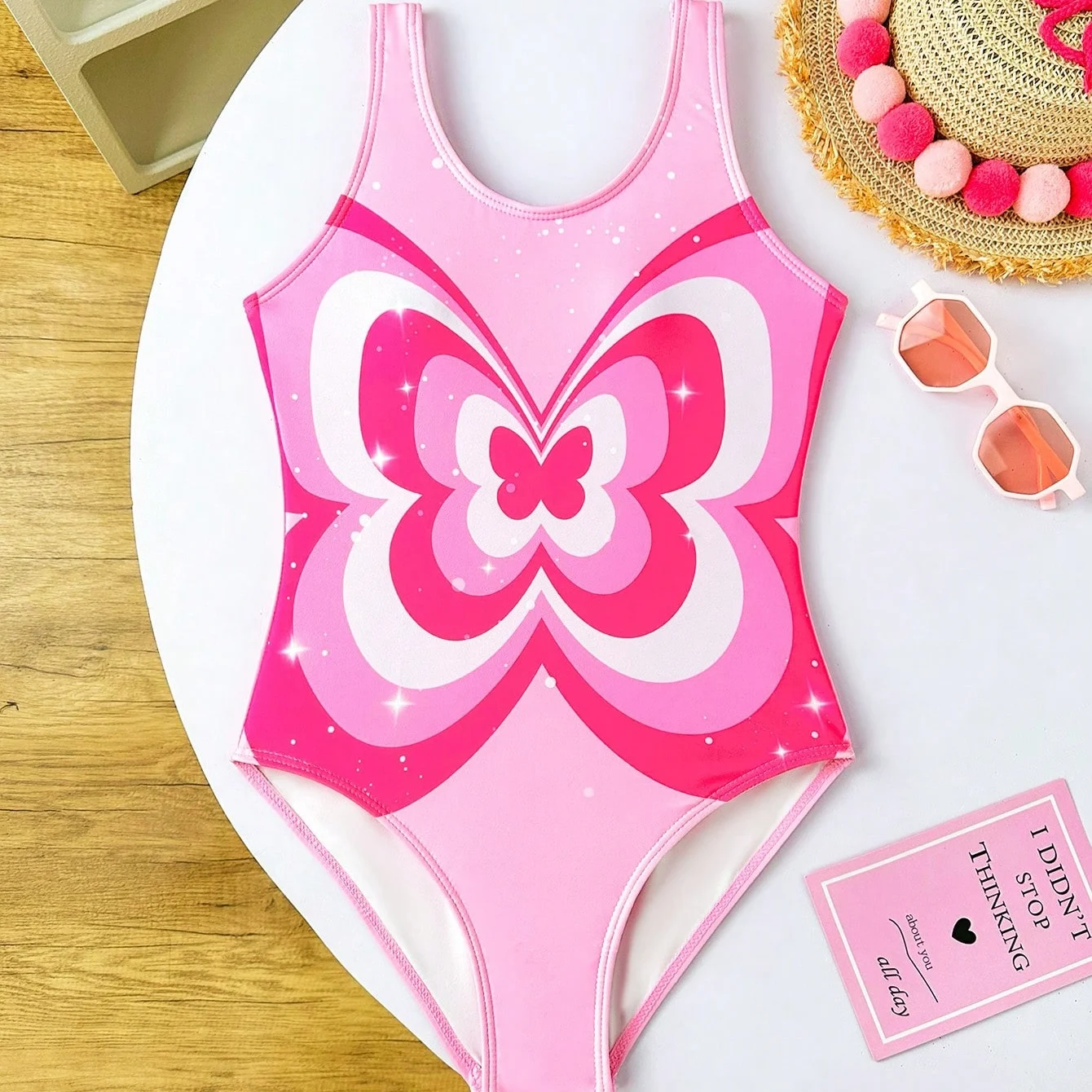 

2026 купальник для девочек с принтом, цельный детский купальник с бабочкой, женский детский купальный костюм, купальный костюм, пляжная одежда