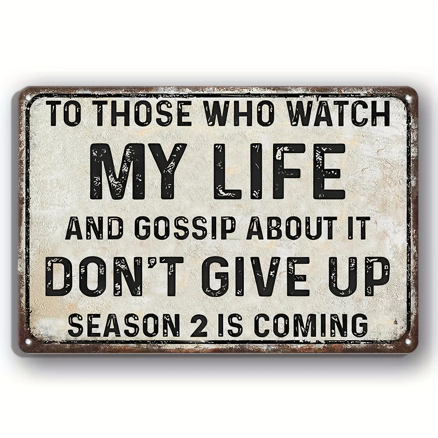 Metal Coated Sign with Retro Style 