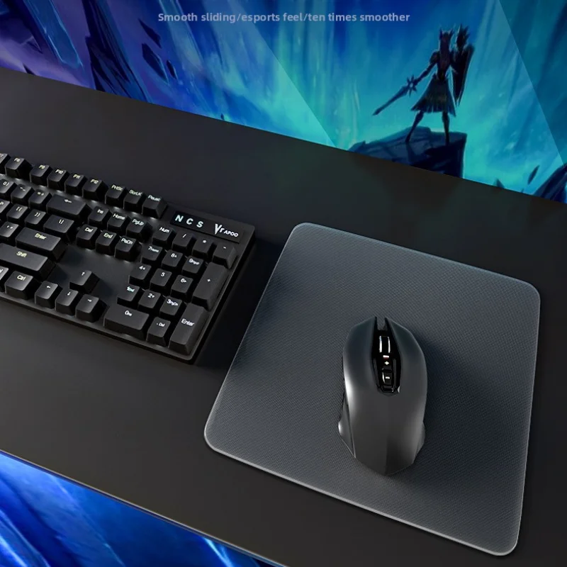 Gaming Mouse Pad Glass Mousepad For Gamer Water Dust Resistant Mouse Mats Smooth Photovoltaic Glass Mouse Pad FPS Esports Pads