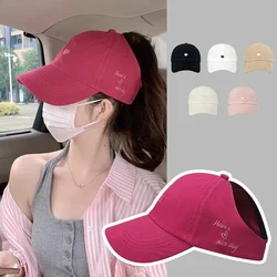 New Ponytail Baseball Caps for Women Girls Summer Sports Cap Fashion Casual Love Embroidery Cap Sun Hats Adjustable Snapback Hat