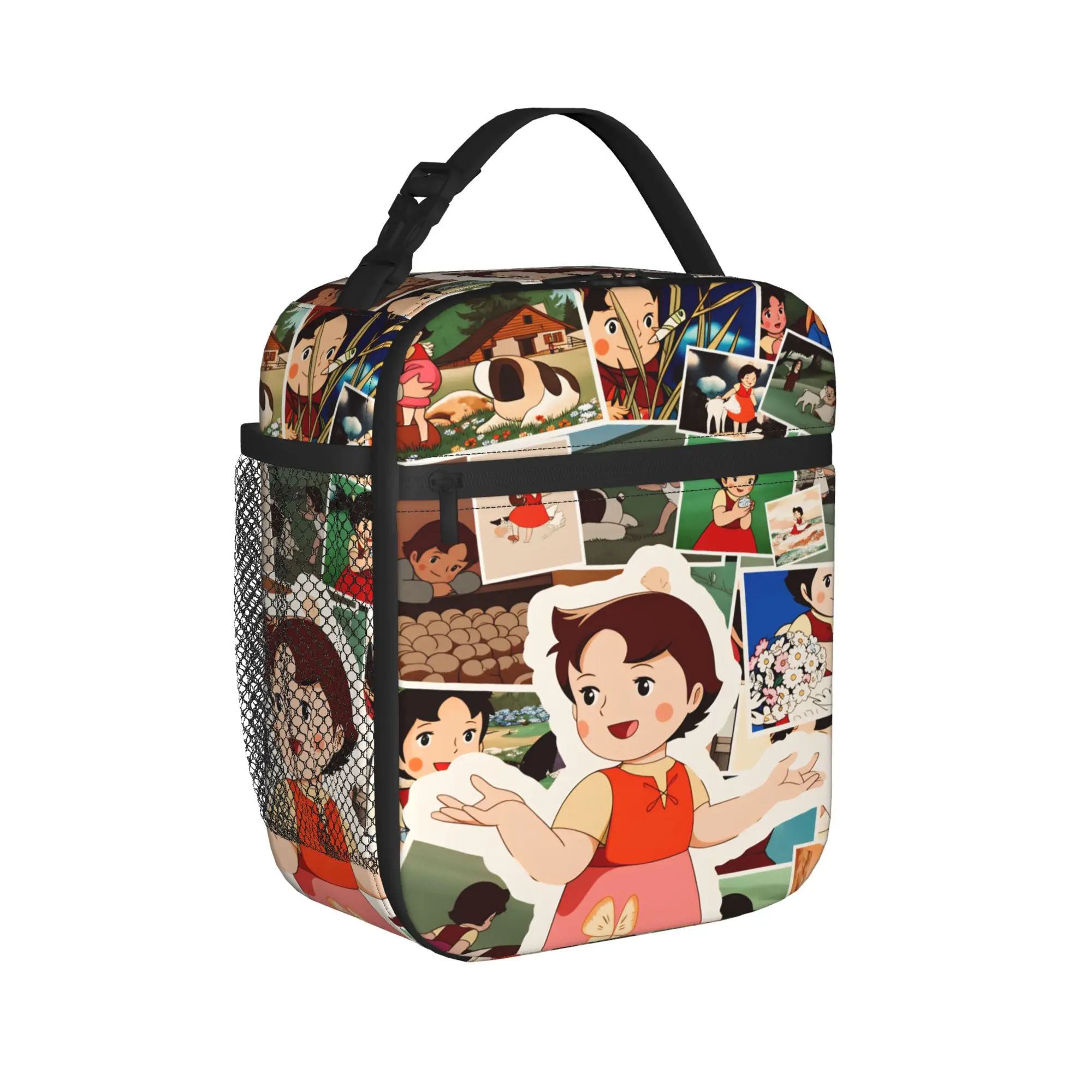 Happy Heidi Lunch Bag  Travel Lunch Box For Child Funny Graphic Design Tote Food Bags Oxford Portable Insulated Cooler Bag