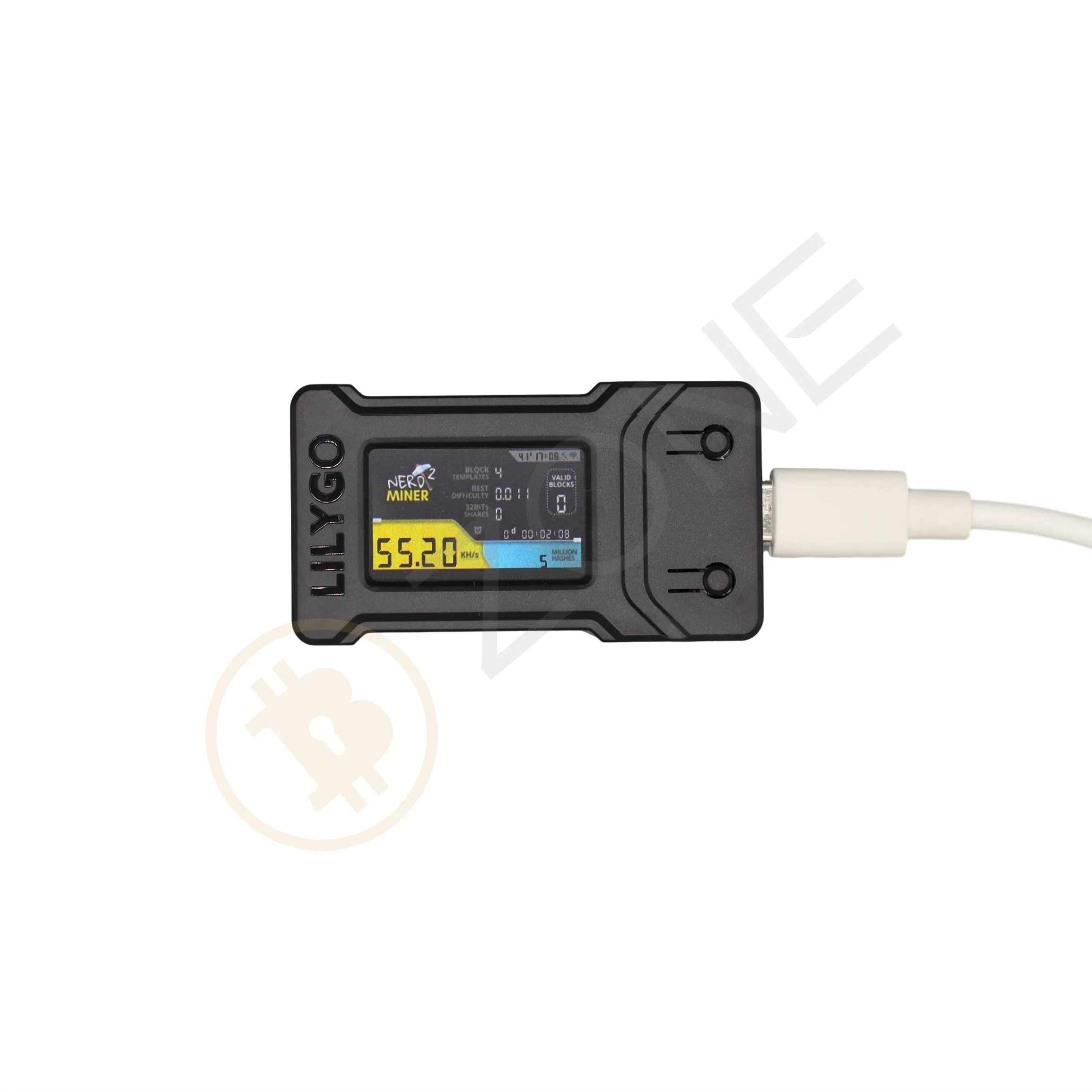 NerdMiner-Bitcoins Miner V2 ، ، 55KH ، 1W ، T-Display ، ، Bitcoin Solo ، loter ، Win ، BTC ، Nerd Miner