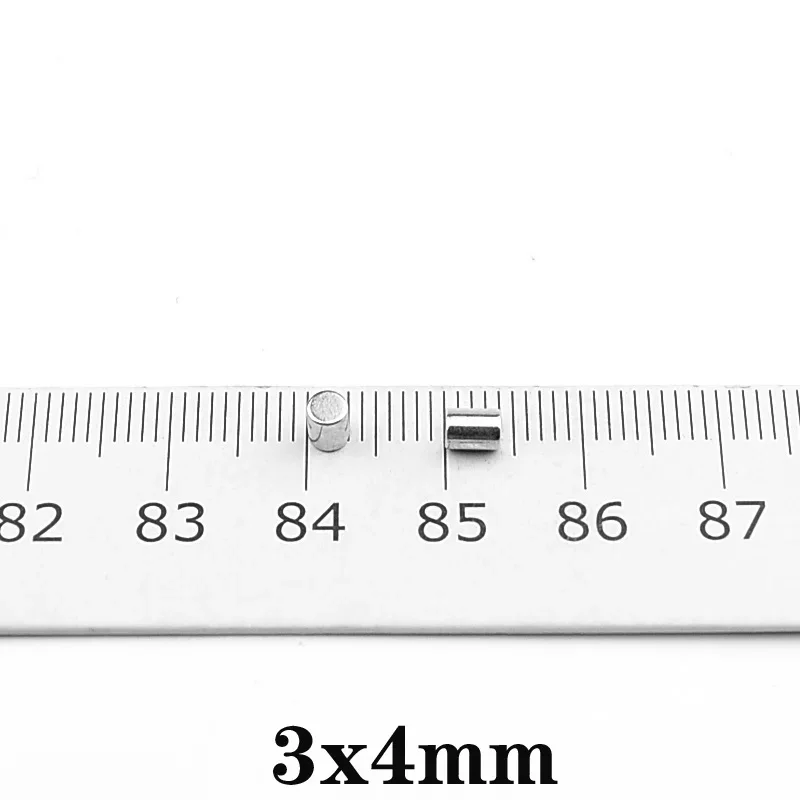 3x4 N35 Super Strong Cylinder Rare Earth Magnet 3mm*4mm Round Neodymium Magnets 3x4mm Mini Small Magnet Disc 3*4 mm