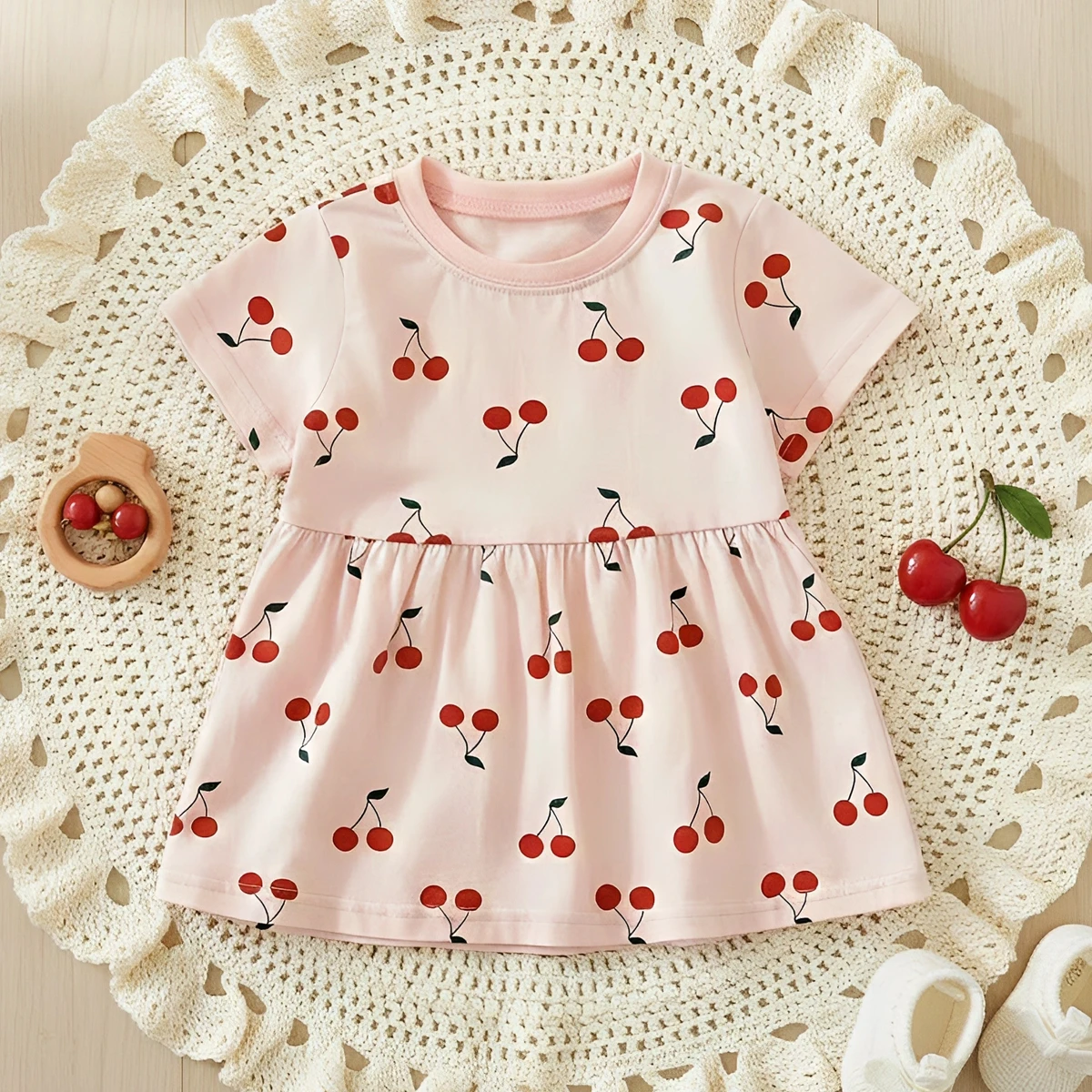 Summer Clothing For Kids Girls - Gaun Lengan Pendek Anak Musim Panas