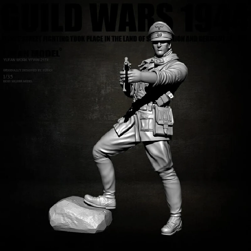 

1/35 WWII European Soldiers Resin Model Figure Gk Micro Miniature 3d Printed White Model Toy Unassembled And Unpainted Kit