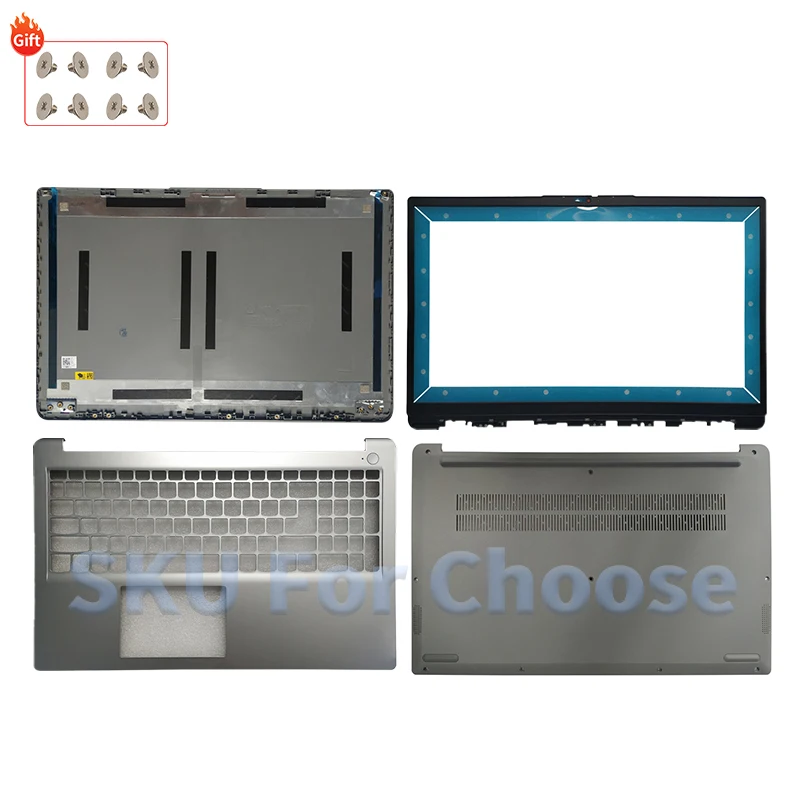ملحقات الكمبيوتر المحمول باللون الرمادي الفضي لجهاز IdeaPad 1-15IJL7 1 15IAU7 1 15ALC7 1 15IGL7 2022 حافظة بديلة