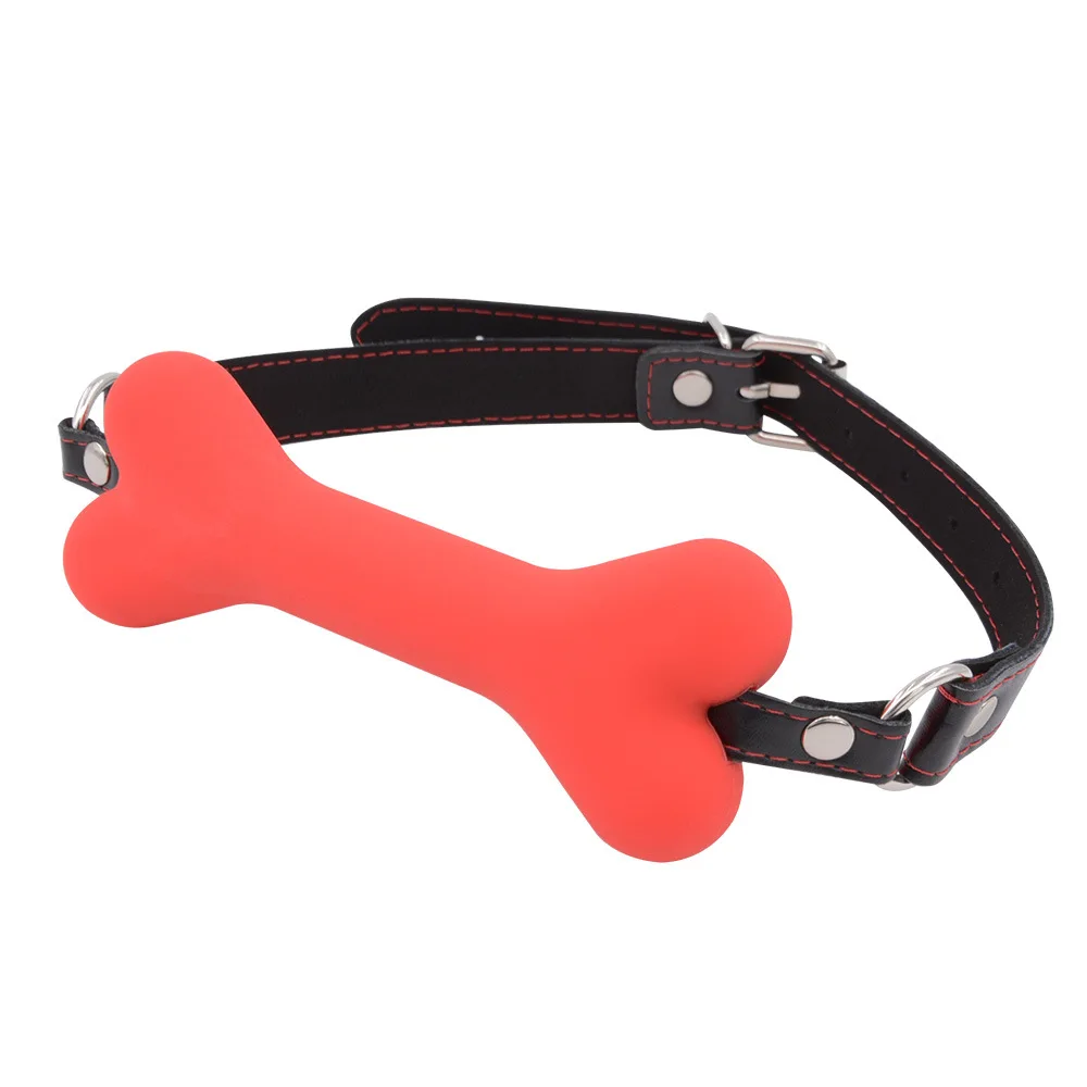 Soft Harness Mouth Silicone Dog Bone Ball Gag Open Mouth Gag Bdsm Bondage Slave Gag Sex Products Sm Sex Toys for Women