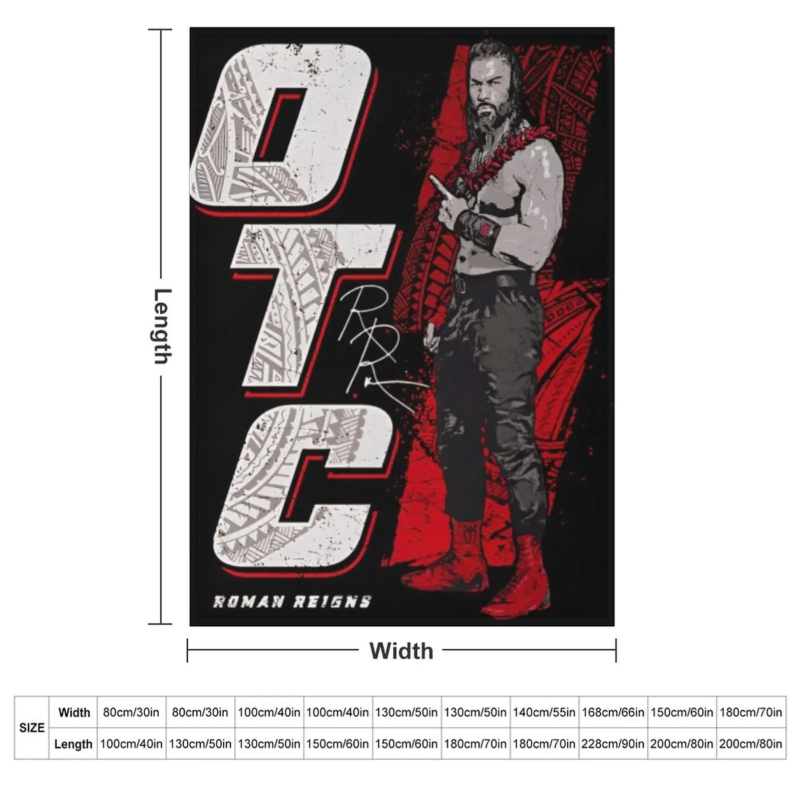 Roman Reigns OTC Throw Blanket Soft Beds heavy to sleep Large Luxury Brand Blankets