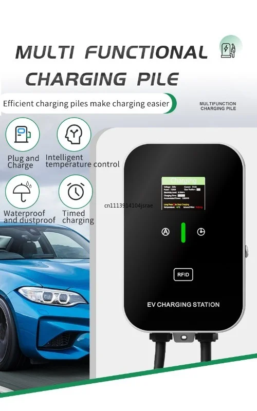 22kW AC EV Charging Station, Type2 EU Standard 380V Three‑Phase Electric Car Charger, CCS2 Compatible Charging Pile