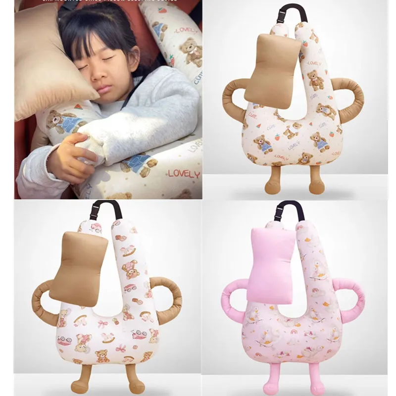 

Новая детская безопасная подушка для поддержки головы автокресла, хлопковая подушка с героями мультфильмов для путешествий, детское автокресло, поддержка шеи, подголовник