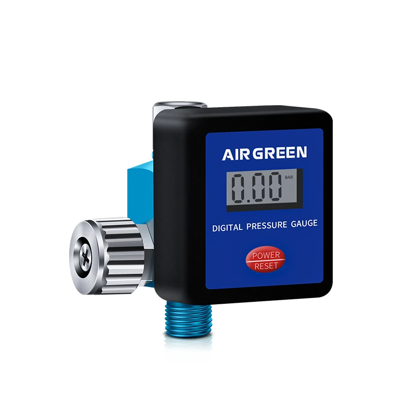 AIR GREEN Digital Pressure Gauge Regulator Unit For Spray Gun G1/4\