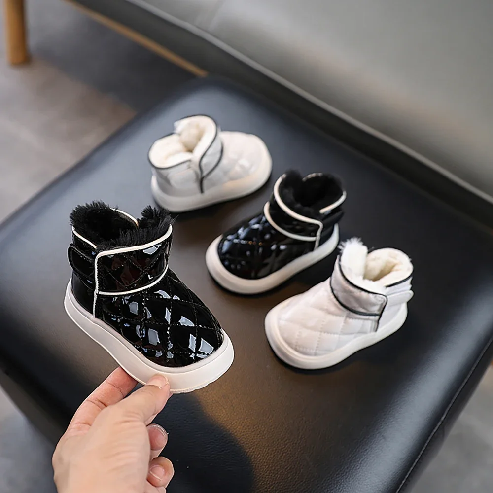 

Children Thick Soft Soled Winter Plush Boots Girls Cold Resistant Winter Boots Waterproof Kid Warm Snow Boots Anti Slippery Boys