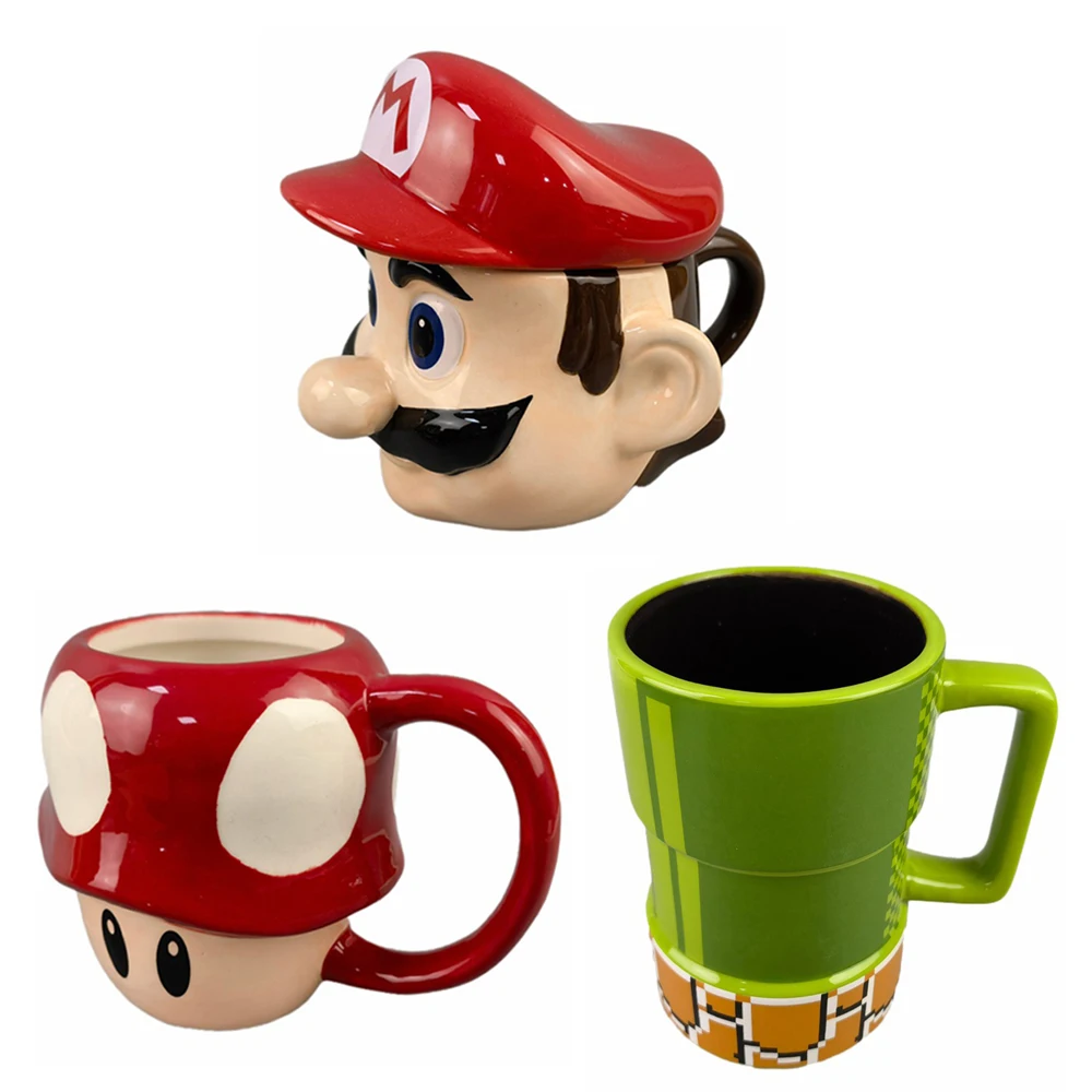 

Mario Ceramics Mugs Creative Design Classic Handmade Popular Games Peripherals Coffee Water Drinking Cup Birthday Gifts For Kids