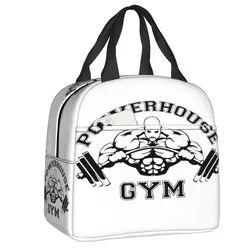 Powerhouse Gym Logo borse per il pranzo isolate per la scuola di lavoro Bodybuilding Fitness dispositivo di raffreddamento termico portatile Bento Box donna bambini