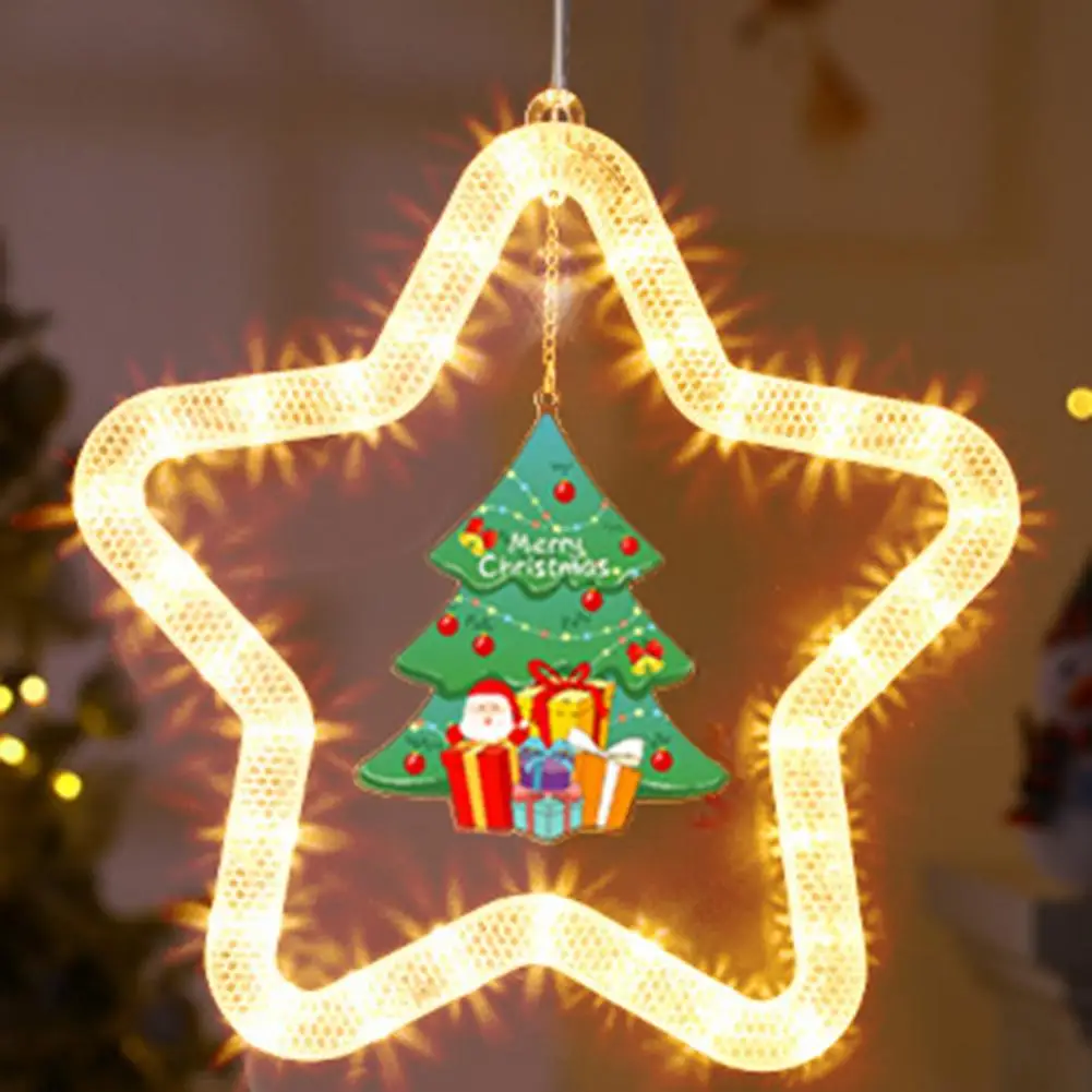 Low Power Consumption Holiday Led Christmas Star Light Decoration for Window Door Wall Battery Operated Xmas Tree for Holiday