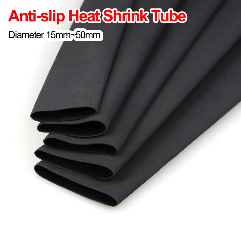 1pcs Anti-Slip Heat Shrink Tube Diameter 15 - 50mm Solid Color Non Slip Insulation Sleeve Waterproof Cover Case Fishing Rod Wrap