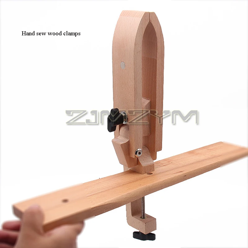 Wood Sewing Clips Folding Beech Wood Clips Table Desktop Lacing Stitching Pony Horse Clamp DIY Hand Stitching Leathercraft Tools