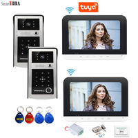 WIFI Video Intercom Tuya Smart Video Doorbell Fingerprint&Password&RFID Unlock Door Access Video Door Phone System