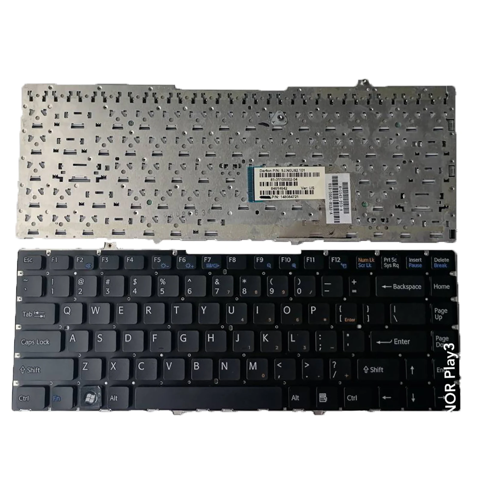 

For SONY VAIO FW VGN-FW FW19 FW48 FW590 Keyboard US white Frame