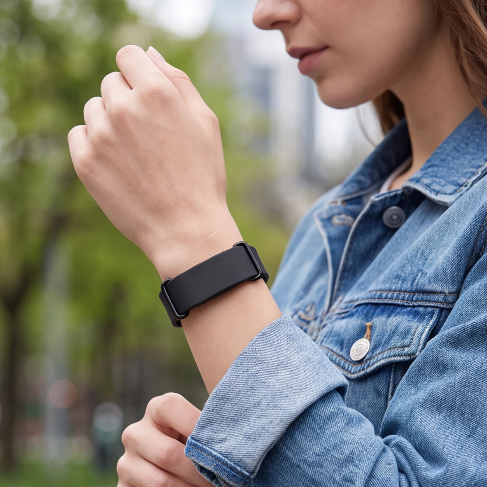 For Google Fitbit Air Silicone Breathable Sport Watch Strap Non-Slip Adjustable Lightweight Wristband for Outdoor Travel Commute